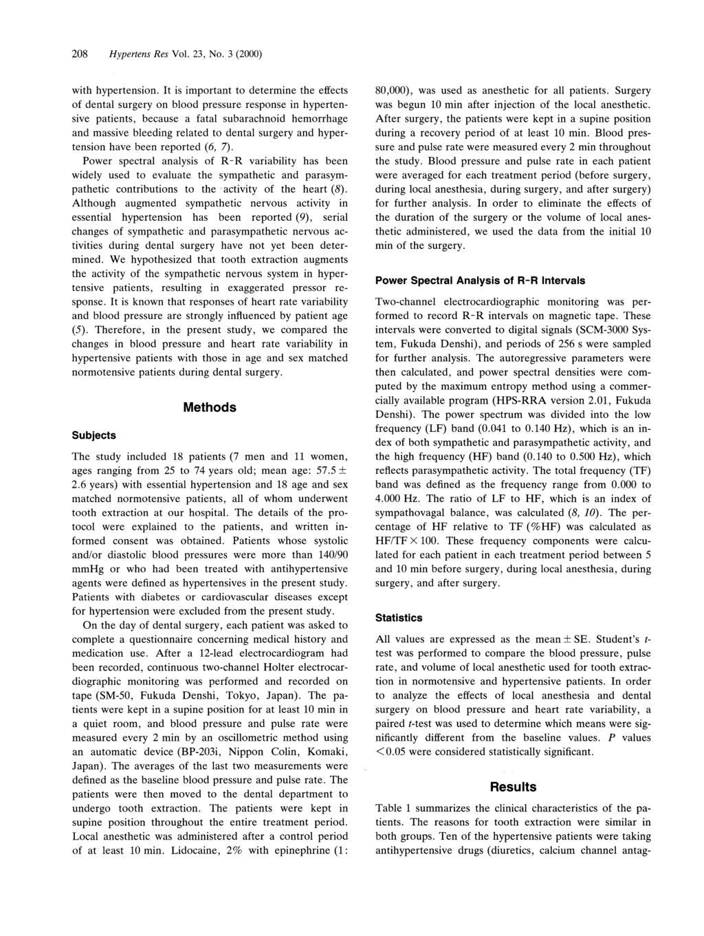 208 Hypertens Res Vol. 23, No. 3 (2000) with hypertension.