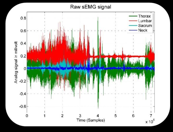 Raw semg data We recorded 720,000 samples at a
