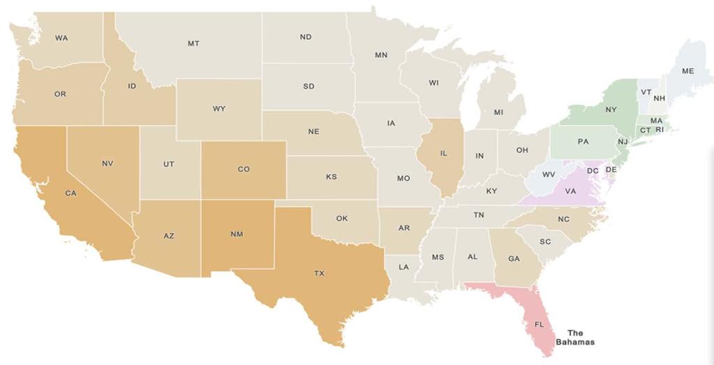 Where do Hispanics live in the U.S.