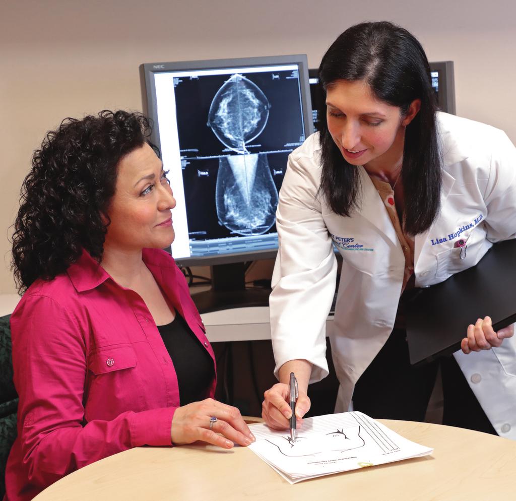 Individualized treatment plans for every patient Saint Peter s Breast Center team takes a multidisciplinary approach in treating patients that involves healthcare professionals from various