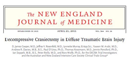 Controversy Decra: Study Methods Does Decompressive Craniectomy