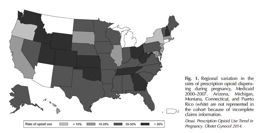 PREGNANCY AND OPIOID PRESCRIPTIONS National 22% Utah