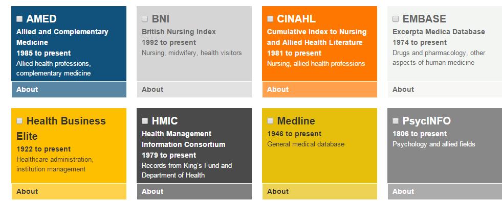 Access Access to Medline, The Cochrane Library and other bibliographic databases is available from the Journals and Databases page of NHS