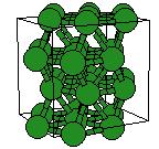 2.martenzit faza (slika 2) ima monocikličnu, tricikličnu ili heksagonalnu rešetku, postoji na niskim temperaturana i pri velikim naprezanjeima. Slika 2. Izgled martenzitne faze 3.