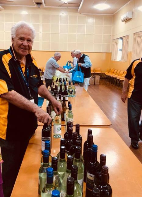 with help from Sale Club members and Helen from Maffra the 350 bags were all packed in about an hour, top effort and much appreciated by the District Conference organisers.