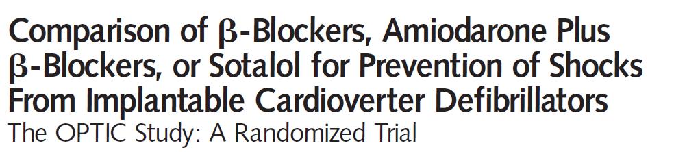 The ICD is not enough Key issues Optimize drug treatment Amiodarone and betablockers therapy lead to a reduction of appropriate ICD shocks comparable to SMASH trial (annual event rate: 6.
