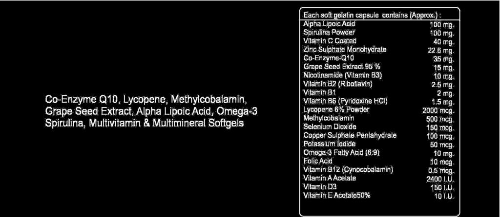 s.no 110 COENZYME-Q10 111 Omega 3 Fatty Acids & Folic Acid Softgel Capsules 112 113 114 Softgel Capsules of Omega 3 Fatty acid, Vitamin