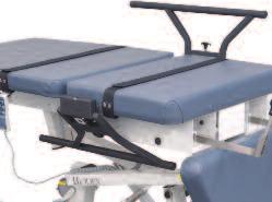 The table design allows the sonographer to get close for optimal image
