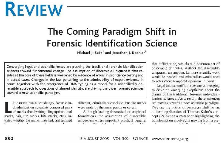 The New Paradigm 27 / 52 The New Paradigm: Admissibility US Supreme Court (Daubert, 1993): expert testimony must be both: o o Relevant Reliable: conclusions derived from the scientific method: - Peer