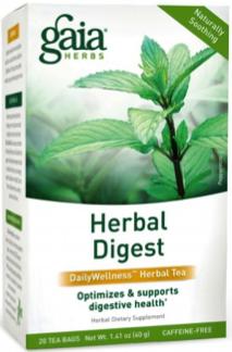 Herbal Digest Tea Op9mizes and supports diges9ve health*: A healthy diges<ve system is key to op<mizing health by suppor<ng normal assimila<on of nutrients aler meals.