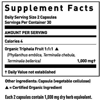 Triphala Healthy diges9on & elimina9on* : Triphala is a gentle, tradi<onal Ayurvedic formula comprised of an equal blend of three fruits.