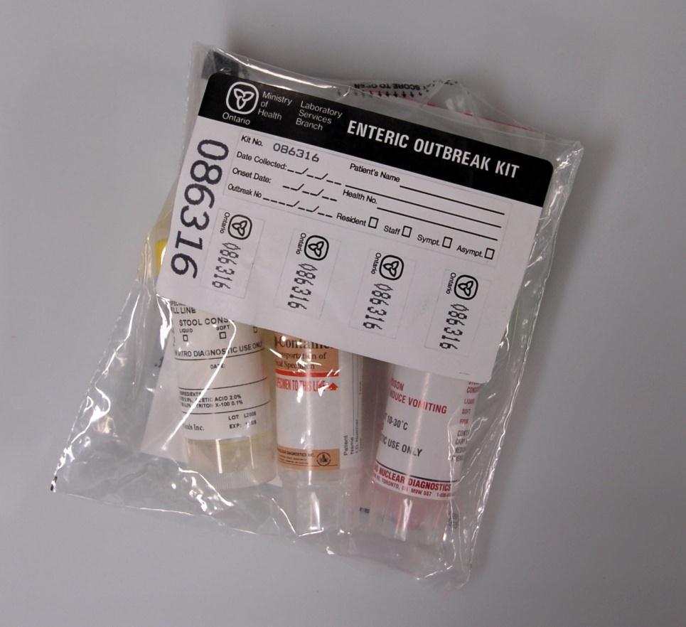 Gastrointestinal Kits This kit includes 2 vials, each with a colour-coded cap: Green for bacterial White for viral and toxin