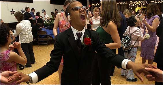Prom Night Edgar Rosario danced with two partners during prom night Thursday at Perkins School for