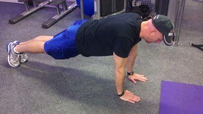 Close-Grip 3/4 th Rep Pushups With your hands inside shoulder-width apart and