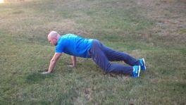 doing a pushup alternate sides (2/side) Now, do a walking