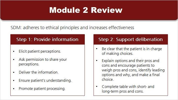 We talked about a shared decision making approach, how it adheres well to principles of medical ethics, and how helping patients choose the best treatment options for them results in better treatment