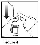 holding the base of the bottle with your thumb (See Figure 2). Do Not pierce the nasal applicator. Press down and release the pump 10 times or until a fine spray appears. Do Not spray into eyes.