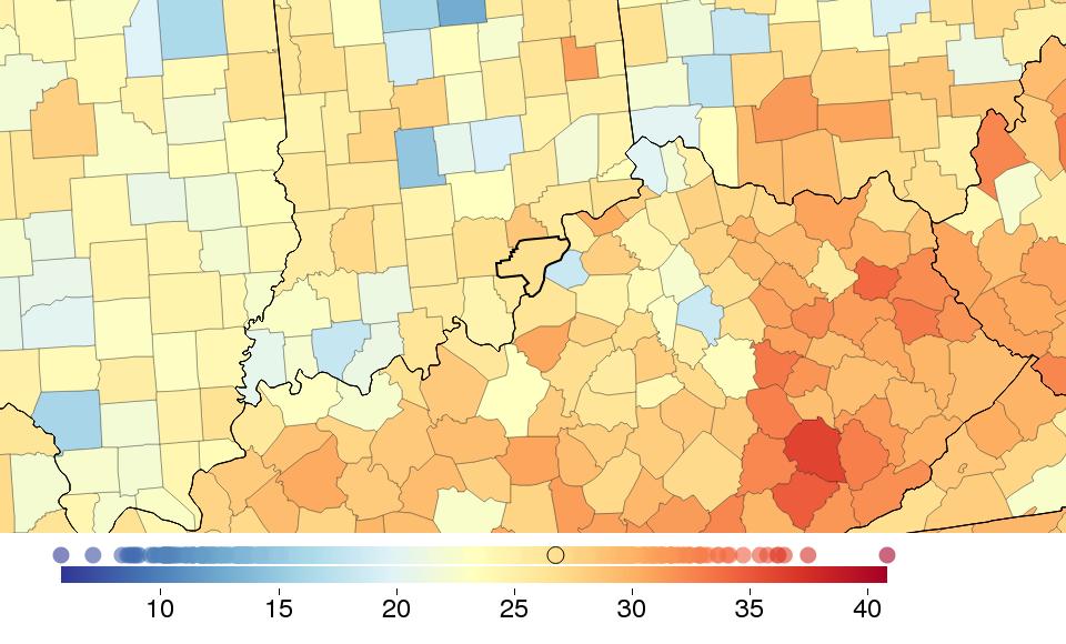 FINDINGS: SMOKING Sex Clark County Indiana National National rank %