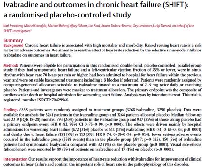February 2012 European Medicine Agency granted indication of ivabradine in chronic heart failure (NYHA Class II-IV, SR,