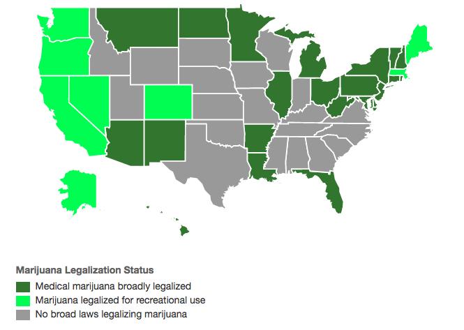 States with Cannabis Laws 2018 www.governing.