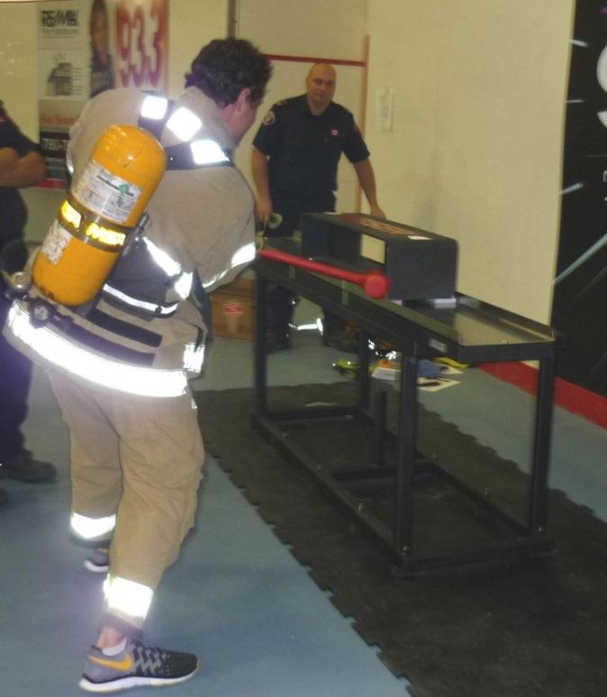 This test evaluates upper body strength, power and endurance. 4. FORCIBLE ENTRY SIMULATION You must use a 4.