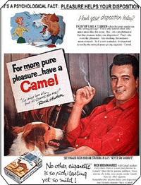 .. but it's Camels for me! " Small Print: "There is more pure pleasure in Camels!