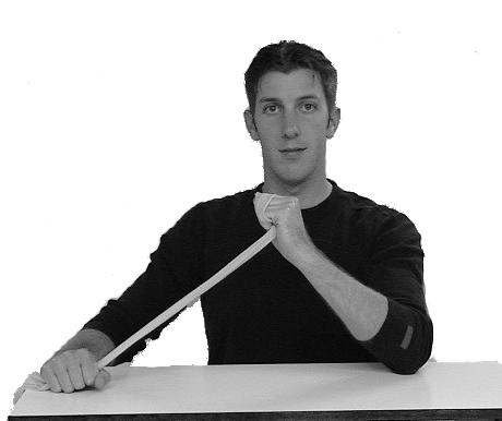 or elastic bands (i.e. Thera-Band ) External Rotation with Arm on the Table: Raise the hand of your operated arm off table against resistance from band held in other hand