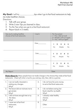 Application (15 min.) 1. Refer to list of tips on board or tear sheet made during the Introduction stage of the lesson. Ask students if they'd like to add more tips to the list.
