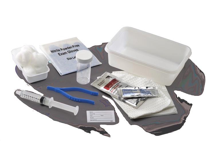 Case All trays feature (unless indicated otherwise): underpad, blue nitrile exam gloves, fenestrated drape,