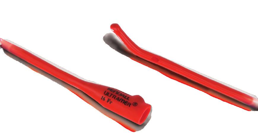 rounded tip 8414 8887660085 8 Fr 100 8887660101 10 Fr 100 Red Rubber Robinson, 16" length, radiopaque,