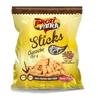 PROTI FIBRA STICKS CLASSIC PRICE: 5,90 Bakery ware - Protifibra Sticks is a mini-stick with excellent nutritional characteristics, it has on one side a low content of saturated fat (reducing