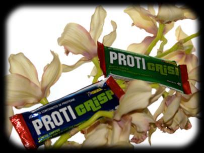PROTI CRISP (40 g/stick) PROTI CRISP is a protein bar - net weight 40 g - 28% protein - 11,2 g protein per bar DIRECTIONS: Food bar with high protein content.