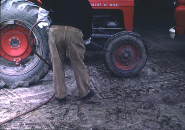 implements and tires between fields