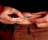 MOVING INJECTION SITES Inject your insulin in the same general area for 1-2 weeks. Each time you inject in that area, put the needle into a different spot.