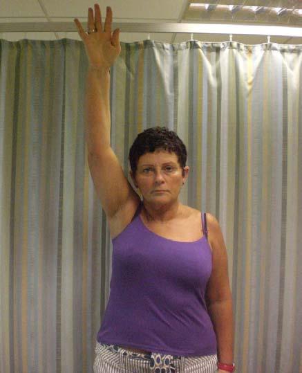 Exercise five Place your arm by your side with your elbow straight.