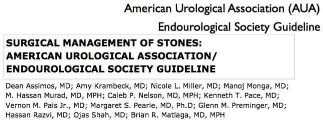 2016 AUA / Endourological Society Guideline Statement on Safety Wires Safety wire is particularly valuable during ureteroscopy when the ureter is at risk.