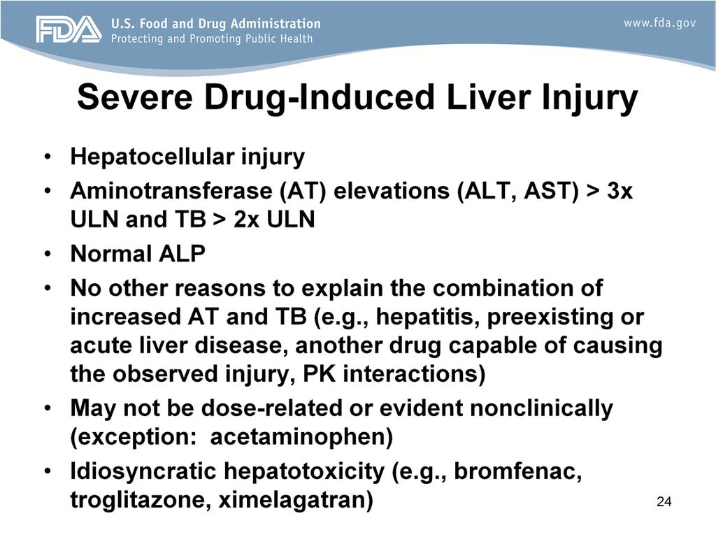 So, to contrast heart failure versus drug-induced liver injury, this has been covered by all of our other speakers this morning, including that very interesting talk by Dr.