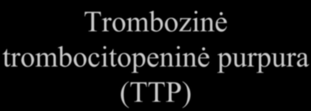 Trombozinė trombocitopeninė