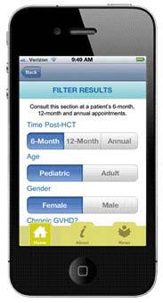 (age group, gender, GVHD, steroid exposure, TBI) and get individualized recommendations Email functionality Links