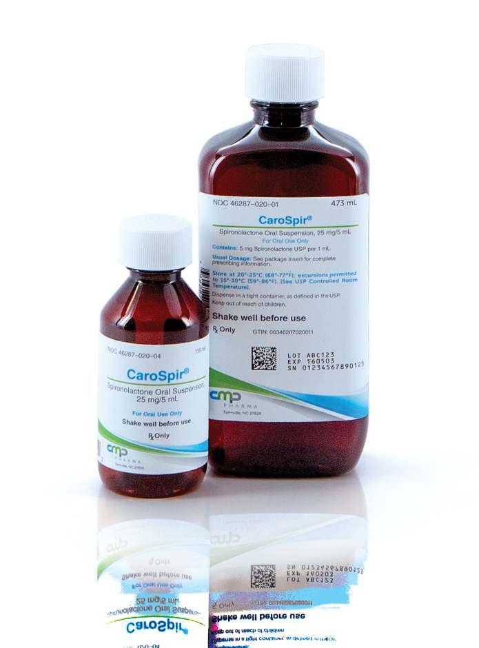 The First & Only FDA-approved Spironolactone Oral Suspension Dosing