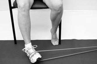 Strengthening Position your ankle to push or pull against the tubing.