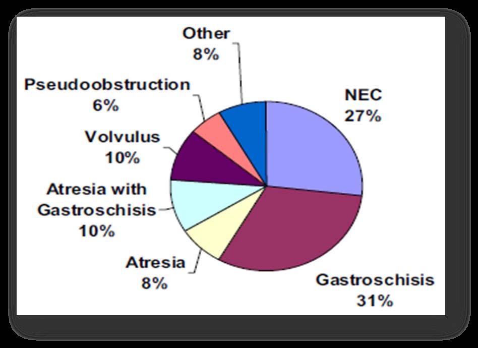 Etiology of intestinal failure The distribution of primary