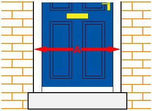Measuring/Assessing Correct Product All you have to do is choose the barrier size (width) that fits between the brickwork of your doorway or the frame either side of the door.