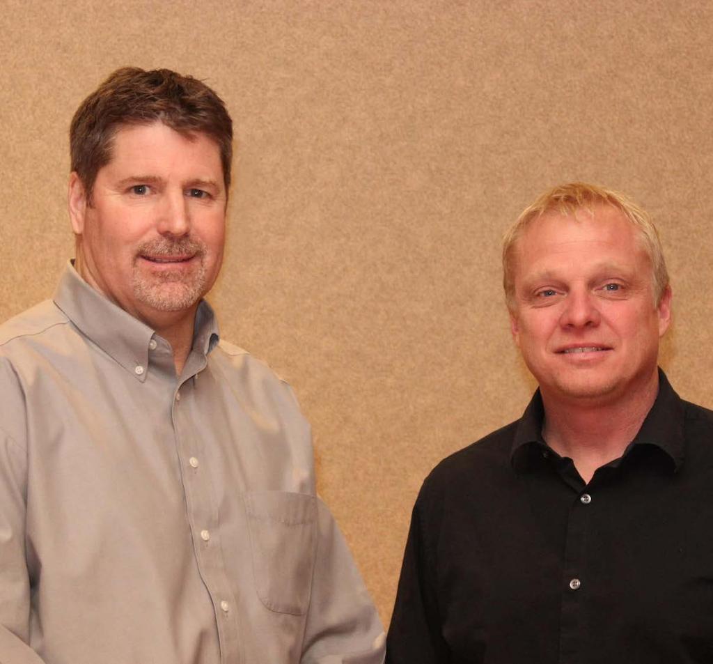 Kurt Gregor and Tom Crockett, mentor, Hawkins Construction Company Worked with his