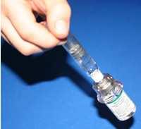 into BeneFIX vial. STEP 12 Do not remove syringe.
