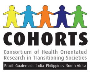 COHORTS Brazil, Guatemala, India, Philippines, South Africa Data from the 5 birth cohorts indicate Under-nutrition occurs in the first 2
