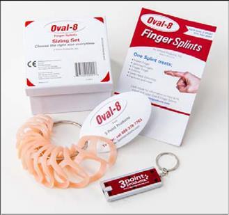 Chapter Four Purchasing Oval-8 Finger Splints Oval-8 Graduated Set The Oval-8 Graduated Set is ideal if you re using the Oval-8 Finger Splints for the first time.
