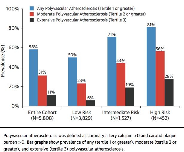 Carotid plaque or coronary calcium? 5,808 asymptomatic U.S. adults (mean age: 69 years, 56.
