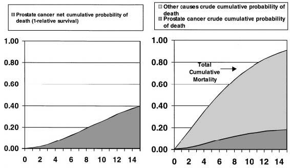 Many synonyms for the same concept Net probability of death due to cancer Crude probability of death due to cancer = = Probability of death in a hypothetical world where the cancer under study is the