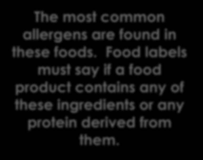 Food Sensitivities Milk Eggs The most common allergens are found in these foods.